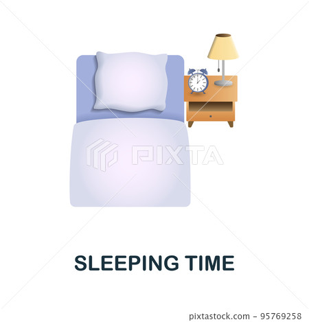 Sleeping Time icon. 3d illustration from human productivity collection. Creative Sleeping Time 3d icon for web design, templates, infographics and more 95769258