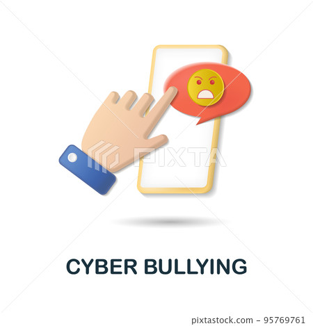 Cyber Bullying icon. 3d illustration from feedback collection. Creative Cyber Bullying 3d icon for web design, templates, infographics and more 95769761