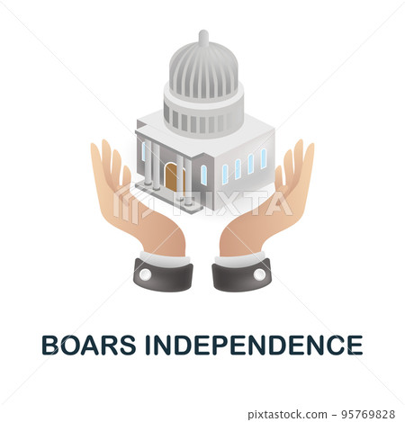 Boars Independence icon. 3d illustration from esg collection. Creative Boars Independence 3d icon for web design, templates, infographics and more 95769828