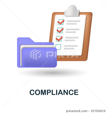 Compliance icon. 3d illustration from esg collection. Creative Compliance 3d icon for web design, templates, infographics and more Compliance icon. 3d illustration from esg collection. Creative Compliance 3d icon for web design, templates, infographics and more 95769829