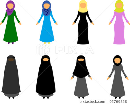 Muslim woman illustration 95769838