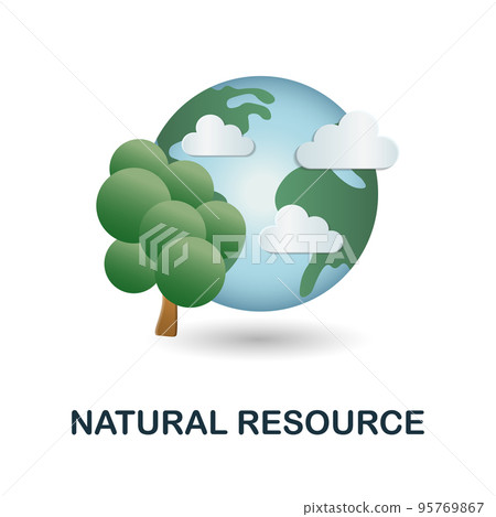 Natural Resource icon. 3d illustration from esg collection. Creative Natural Resource 3d icon for web design, templates, infographics and more 95769867