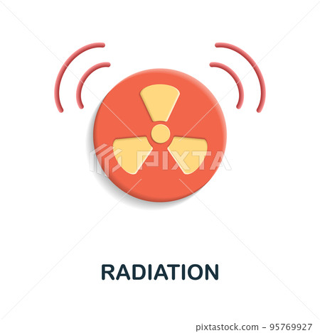 Radiation icon. 3d illustration from ecology and energy collection. Creative Radiation 3d icon for web design, templates, infographics and more 95769927