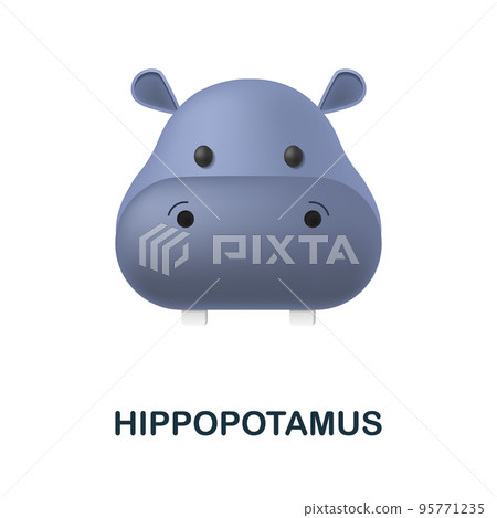 Hippopotamus icon. 3d illustration from animal head collection. Creative Hippopotamus 3d icon for web design, templates, infographics and more Hippopotamus icon. 3d illustration from animal head collection. Creative Hippopotamus 3d icon for web design, templates, infographics and more 95771235