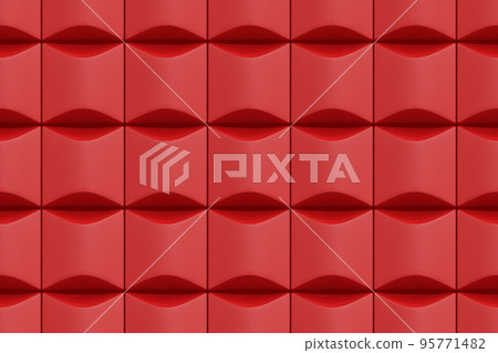 Red acoustic sound proof soft foam seamless pattern 95771482