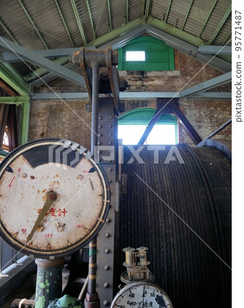 Old speedometer at Manda Pit (Arao City, Kumamoto Prefecture) 95771487