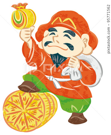 Seven Lucky Gods Daikokuten illustration Seven Lucky Gods Daikokuten illustration 95771562