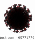 Corona virus COVID 19 cell bacteria isolated on white background 95771779
