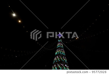 Illuminated christmas tree Illuminated christmas tree 95772028