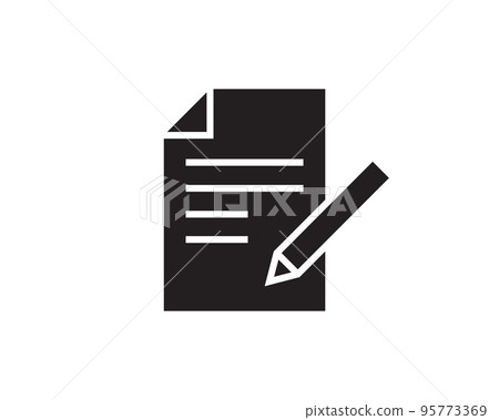 Note icon vector sign. Paper message or document page. 95773369