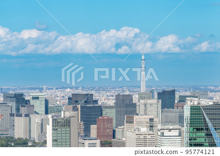 Tokyo building group with Sky Tree 95774121