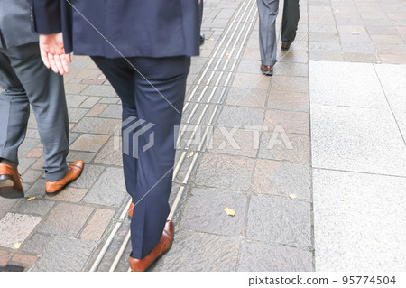 City center, Braille blocks and sidewalks City center, Braille blocks and sidewalks 95774504