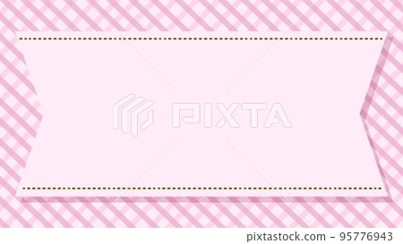 Pink check ribbon background - Stock Illustration [95776943] - PIXTA