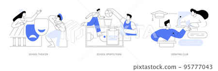 After-school activity abstract concept vector illustrations. After-school activity abstract concept vector illustrations. 95777043