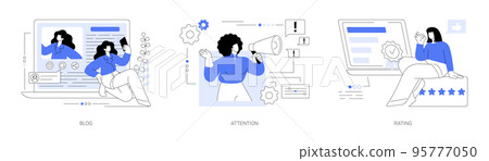 Promotion abstract concept vector illustrations. 95777050