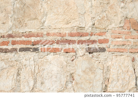 Light Old Brickwork Texture. Ancient Brick Wall. 95777741