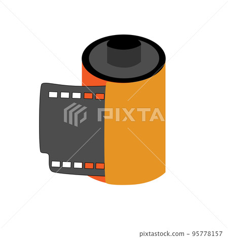 Photographic film in a camera reel. 95778157