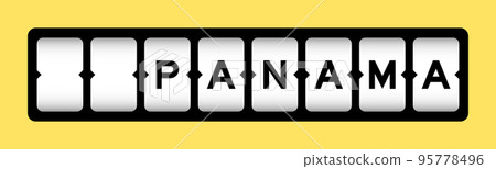 Black color in word panama on slot banner with yellow color background Black color in word panama on slot banner with yellow color background 95778496
