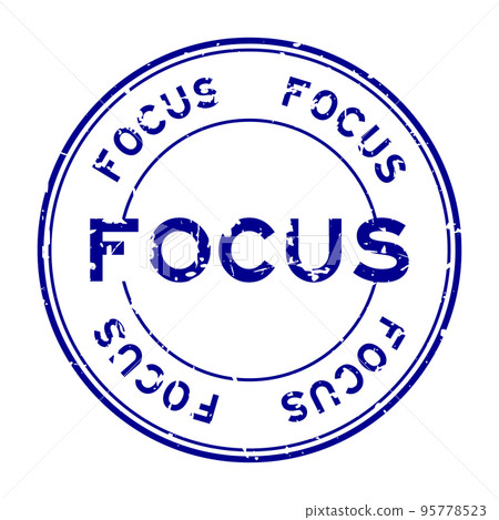 Grunge blue focus word round rubber seal stamp on white background Grunge blue focus word round rubber seal stamp on white background 95778523