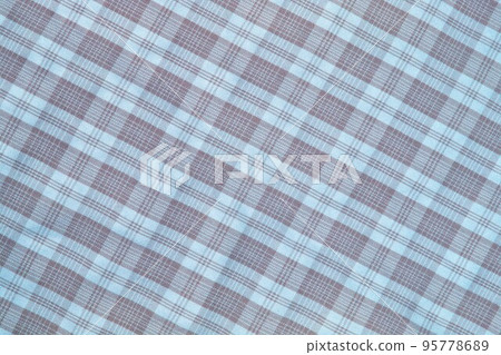 Texture cotton colored fabric in a cage. Background abstraction factory textile 95778689