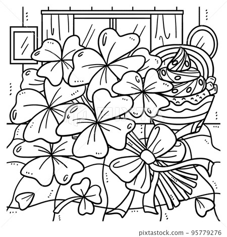 Saint Patricks Day Bundle of Shamrocks Coloring Saint Patricks Day Bundle of Shamrocks Coloring 95779276