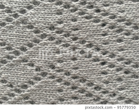 Organic knitted material with macro weave threads. 95779350
