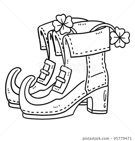 Saint Patricks Leprechaun Isolated Coloring Page Saint Patricks Leprechaun Isolated Coloring Page 95779471