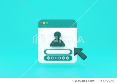 Login screen of the operating system user. Login screen of the operating system user. 95779929