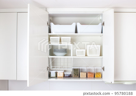House decor ideas. Storage in the kitchen. Home organization.  95780188