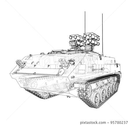 Anti-tank armored car. Vector Anti-tank armored car. Vector 95780237