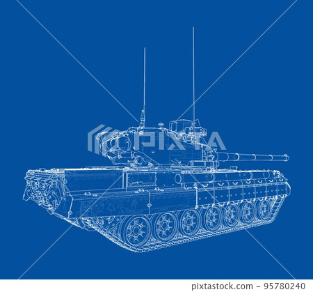 Tank. Vector rendering of 3d 95780240
