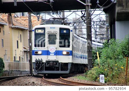 50 years old... Veteran commuter car "8000 series" running fast Tobu Urban Park Line 95782934
