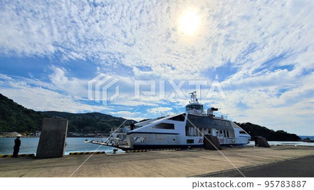Scenery near Katasoba Port on one side Car ferry 95783887