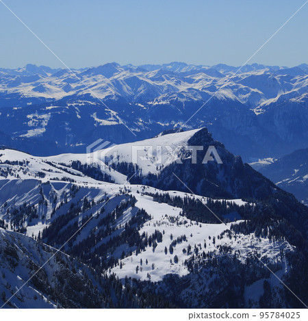 Winter landscape in Switzerland. Winter landscape in Switzerland. 95784025