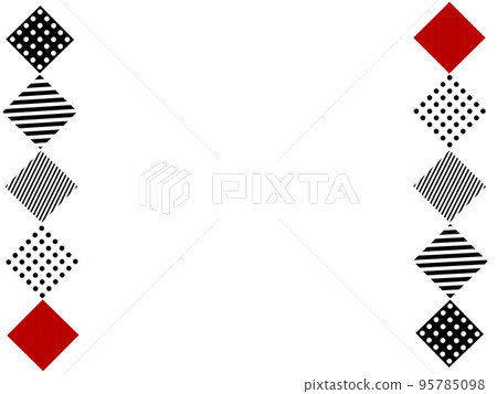 由紅色和黑色方塊組成的框架 95785098