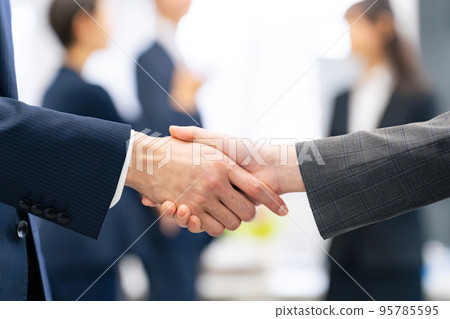 Businessman shaking hands in the office 95785595