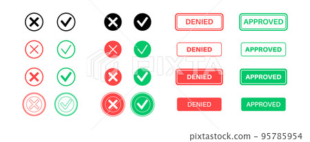 Check cross icon 95785954