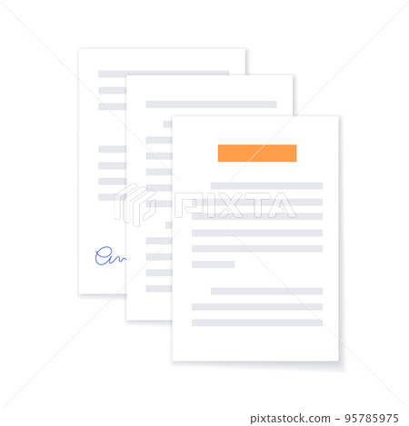 Paper Document Contract Paper Document Contract 95785975