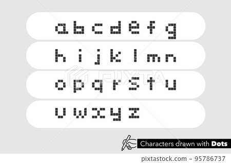 由點組成的小寫字母 由點組成的小寫字母 95786737