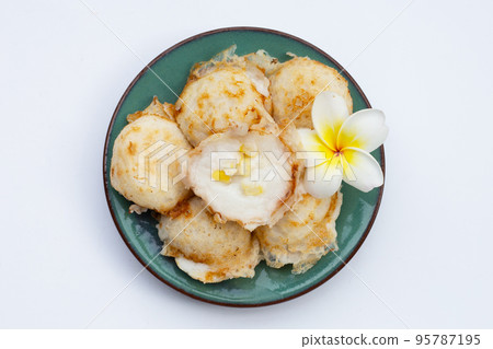 Khanom Krok, Thai coconut milk dessert. Coconut rice pancake 95787195
