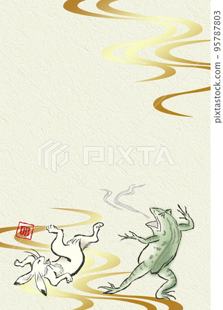 新年賀卡 Choju Giga Vertical 95787803