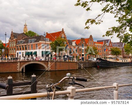 Summer landscape of the city streets of Haarlem 95787814