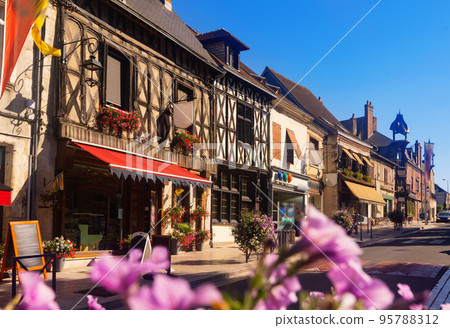 Center of Aubigny-sur-Nere, beautiful town and commune in Cher department, France 95788312