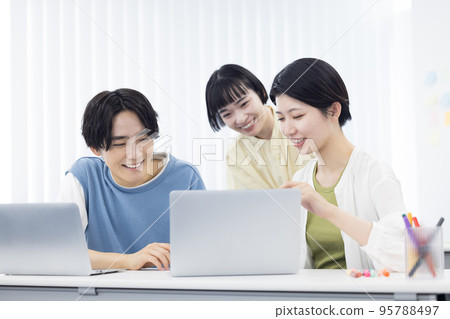 University student Students working on group work 95788497