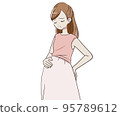 Pregnant women suffering from low back pain 95789612