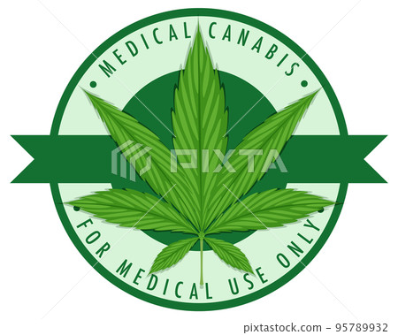 Medical cannabis badge logo Medical cannabis badge logo 95789932