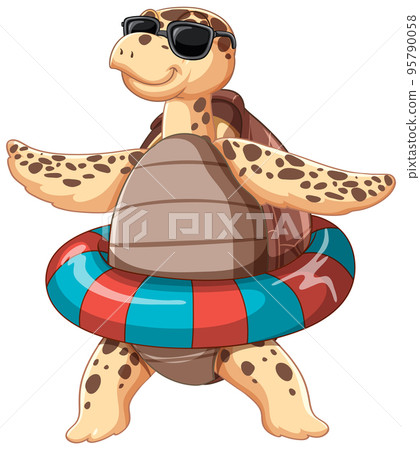Cute turtle cartoon character inflatable ring Cute turtle cartoon character inflatable ring 95790058