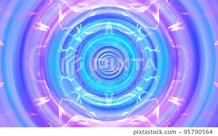 霓虹色動感潮流徑向前進隧道效果未來科技感 95790564