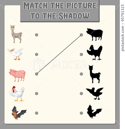 Shadow matching game template Shadow matching game template 95791325
