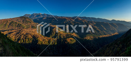 Mount Ontake and Japan's largest lava flow (Mitake Panorama Line, Kosaka Town, Gero Town, Gifu Prefecture) 95791399